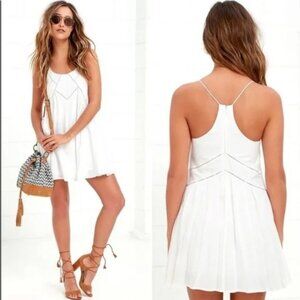 Lulu's White Flowy Mini Dress